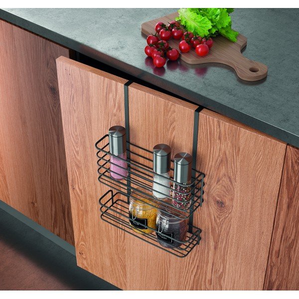 Melns metāla virtuves plaukts Metaltex Galileo Lava Double-image-2