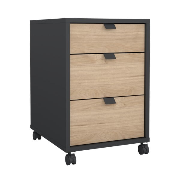 Antracīta pelēks/dabīga toņa skapītis ar ozolkoka imitāciju 41x61 cm Sign – Tvilum-image-2