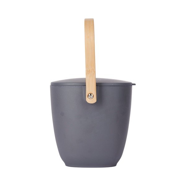 Tumši pelēks bambusa konteiners kompostējamiem atkritumiem Kitchen Craft Natural Elements-image-3