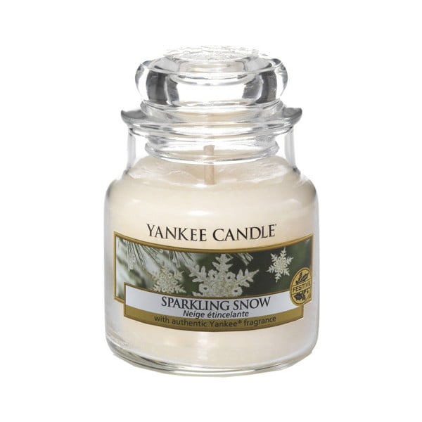 Aromātiskā svece Yankee Candle Sparkling Snow, degšanas laiks 25 - 40 stundas