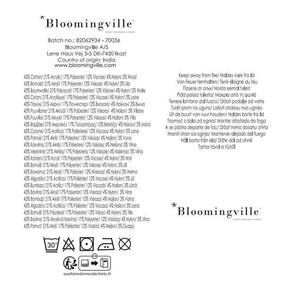 Brūns pleds no pārstrādātas kokvilnas 130x160 cm Lane – Bloomingville-image-4