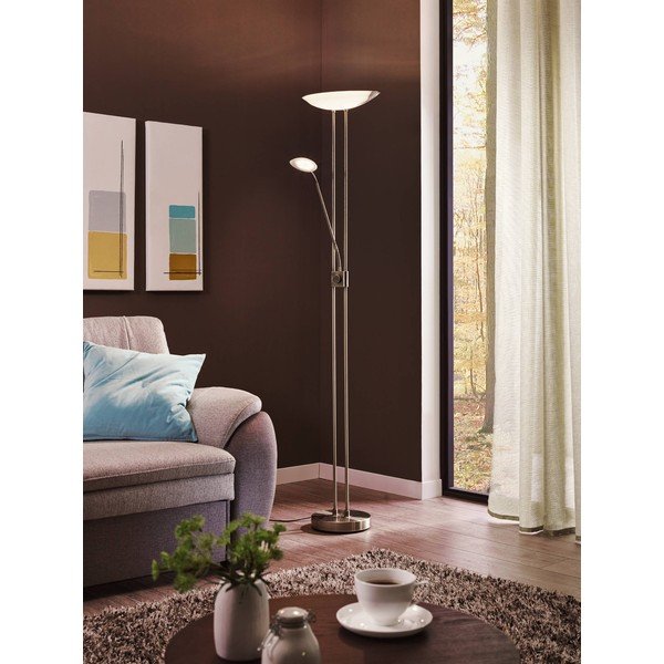 Pelēka LED stāvlampa ar stikla abažūru (augstums 180 cm) BAYA LED – EGLO-image-2