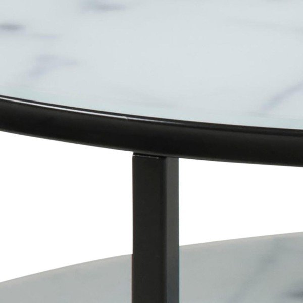 Balts apaļš žurnālgaldiņš ø 80 cm Alisma – Actona-image-1