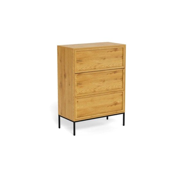 Dabīga toņa kumode ar ozolkoka imitāciju 80x110x40 cm Palmdale – Actona