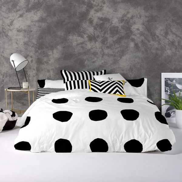 Kokvilnas segas pārvalks Blanc Dot, 200 x 200 cm-image-1