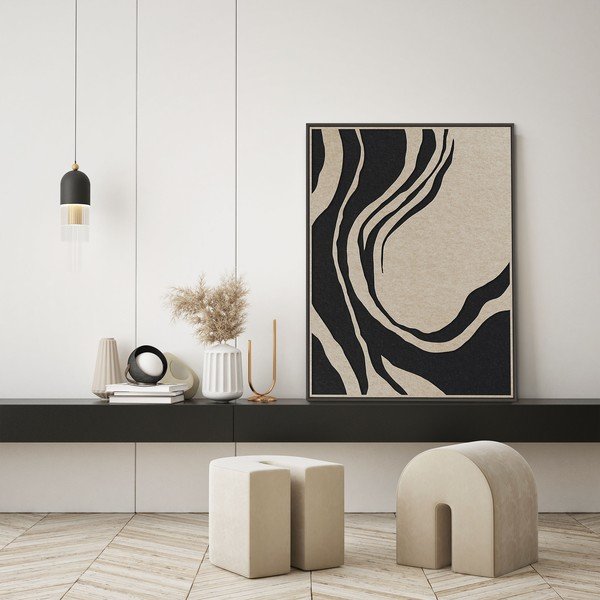 3D glezna ar rāmi/skaņas absorbējoša 90x120 cm Sacred Silence 2 – Malerifabrikken-image-1