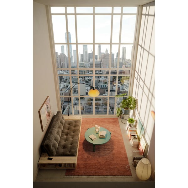 Zaļš priedes masīvkoka apaļš žurnālgaldiņš ø 80 cm Sticks – Karup Design-image-4