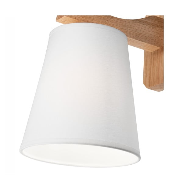 Balta/brūna sienas lampa ø 16 cm Andreas – LAMKUR-image-4