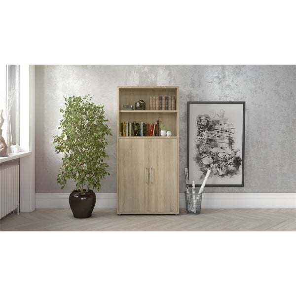 Dabīga toņa durvis moduļu plauktu sistēmai ar ozolkoka imitāciju 84x105 cm Prima – Tvilum-image-1