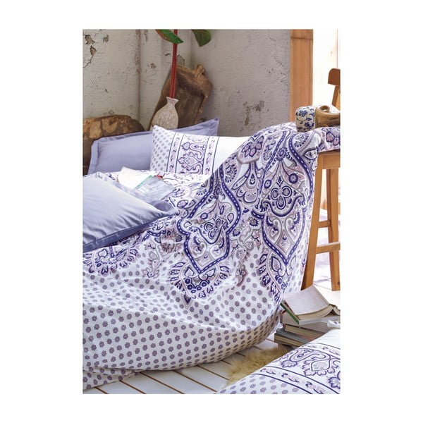 Kokvilnas divguļamā gultas veļa Vesta, 200 x 220 cm-image-1