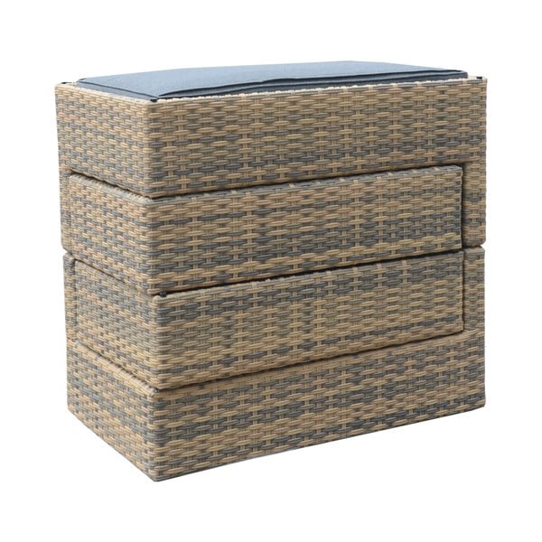 Pelēks/brūns mākslīgās rotangpalmas dārza atpūtas komplekts 8 personām Hartford – Rojaplast-image-4