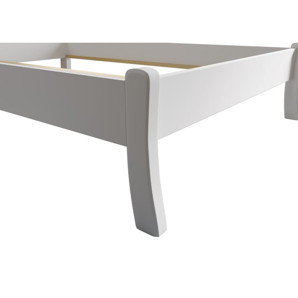 Balta priedes masīvkoka divvietīga gulta 180x200 cm Tonja – Olivia Living-image-3