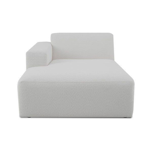 Balts modulārais dīvāns no buklē auduma (ar kreiso stūri) Roxy – Scandic