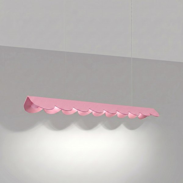 Rozā alumīnija LED piekaramā lampa BISCUIT – Thoro-image-1