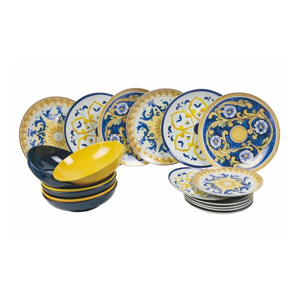 Porcelāna/keramikas pusdienu komplekts (18 gab.) Sicilia – Villa d'Este
