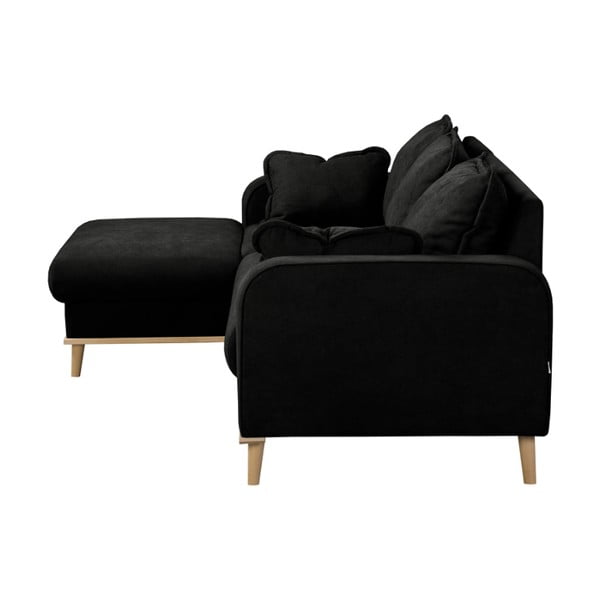 Melns stūra dīvāns (kreisais stūris) Beata – Ropez-image-4