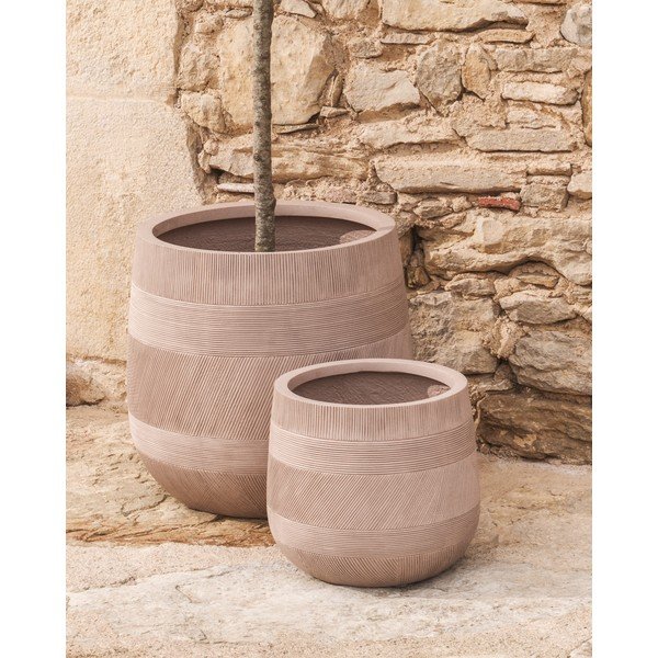 Betona puķu poda apvalki (2 gab.) ø 50 cm Tival – Kave Home-image-1