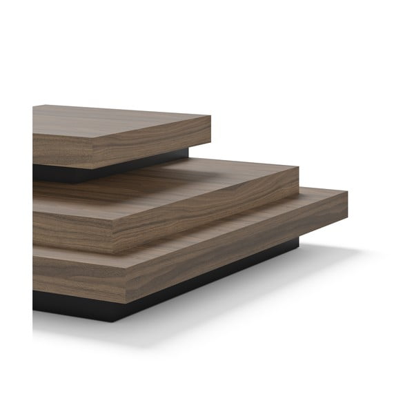 Melns/dabīga toņa žurnālgaldiņš ar riekstkoka imitāciju 110x110 cm Slate – TemaHome-image-4