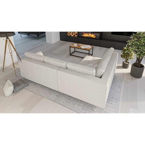 Krēmkrāsas stūra dīvāns (kreisais stūris) Ariella – Ropez-image-3