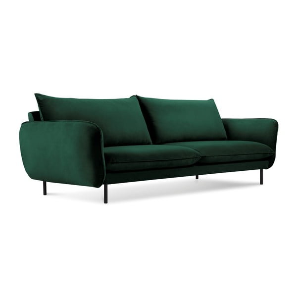 Tumši zaļš samta dīvāns Cosmopolitan Design Vienna, 230 cm