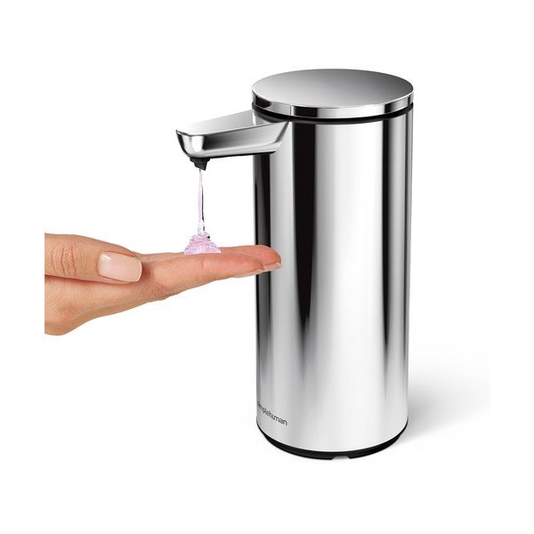 Spīdīgas sudraba krāsas tērauda automātisks ziepju dozators 266 ml – simplehuman-image-3