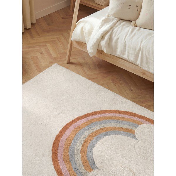 Krēmkrāsas mazgājams/ar rokām darināts kokvilnas bērnu paklājs 140x200 cm Snuggle Petite – Hanse Home-image-4