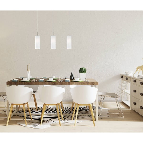 Balta/sudraba krāsas piekaramā lampa ar stikla abažūru TROY 3 – EGLO-image-4