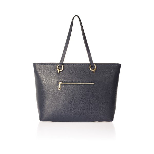 Zila ādas rokassomiņa Federica Bassi Elisa-image-1