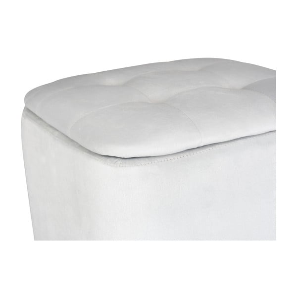 Gaiši pelēka samta taburete – Wenko-image-1