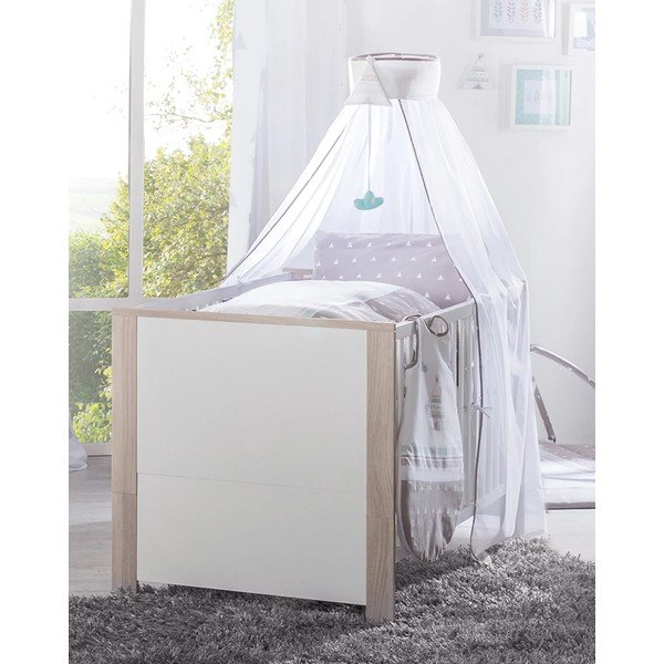 Balta/dabīga toņa bērnu gultiņa 70x140 cm Olaf – Roba-image-3