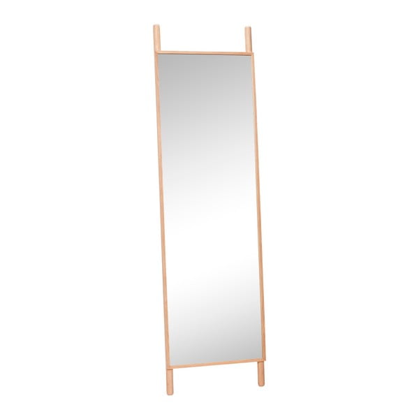 Brīvi stāvošs spogulis ar ozolkoka rāmi Hübsch ozolkoka grīdas spogulis, augstums 188 cm