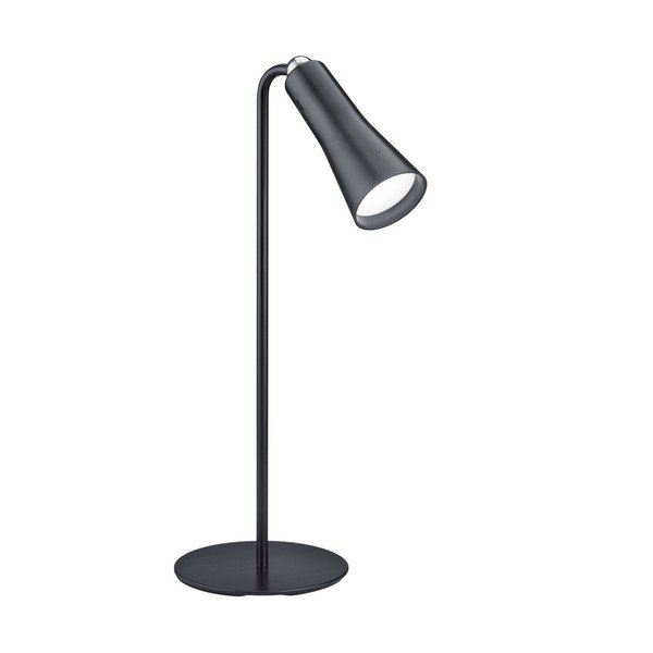 Matēti melna metāla LED galda lampa (augstums 36 cm) Maxi – Reality
