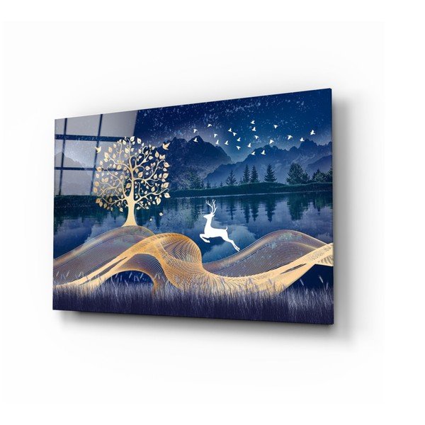 Stikla glezna Insigne Magic Deer, 72 x 46 cm
