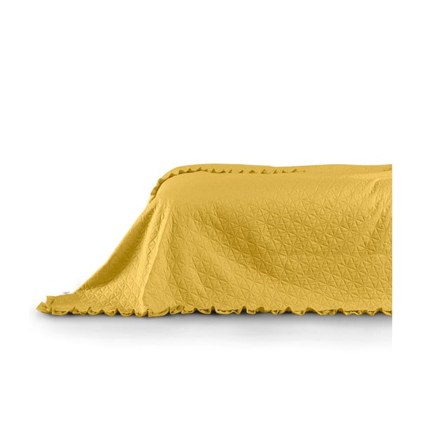 Dzeltens gultas pārklājs AmeliaHome Tilia, 220 x 240 cm