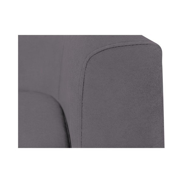 Grafīta pelēks samta dīvāns Kooko Home Glam, 125 cm-image-2
