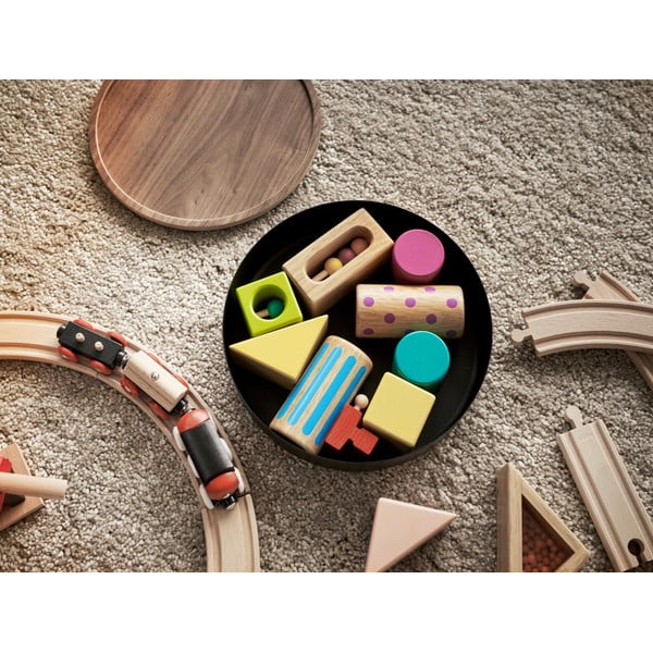 Melna metāla uzglabāšanas kaste ar vāku ø 22x6 cm Rin – YAMAZAKI-image-3