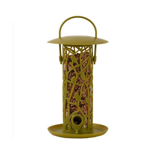 Dzeltenzaļa piekarama putnu barotava sēklām Esschert Design Chiff Chaff-image-1