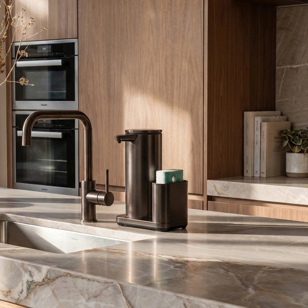 Bronzas krāsas metāla automātisks mazgāšanas līdzekļu turētājs – simplehuman-image-2