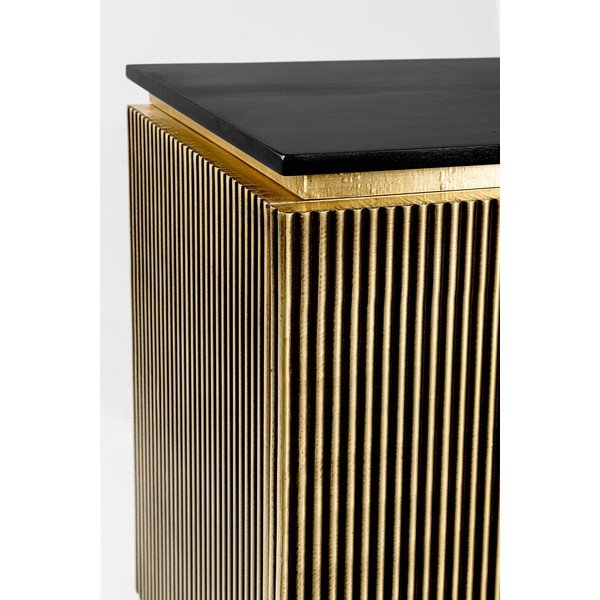 Melna/dabīga toņa kumode 160x80x40 cm Virat – Bizzotto-image-3