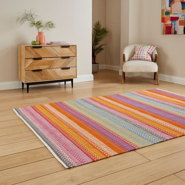 Ar rokām darināts kokvilnas paklājs 120x170 cm Cascade Bright Multi – Think Rugs-image-2