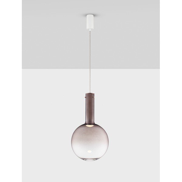 Brūna stikla LED piekaramā lampa ar regulējamu spilgtumu ø 30 cm Nostos – Nova Luce-image-2