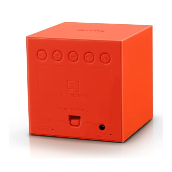 Oranžs LED modinātājs Gingko Gravity Cube-image-2