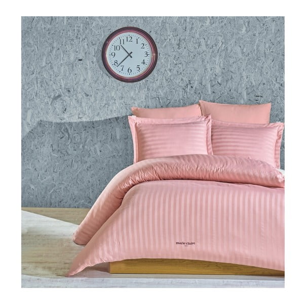 Gaiši rozā divvietīga gultasveļa ar pārklāju Vogue, 200 x 220 cm