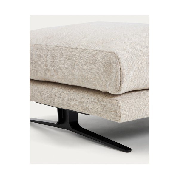 Bēšs kāju soliņš no šenila auduma Veliro – Kave Home-image-3