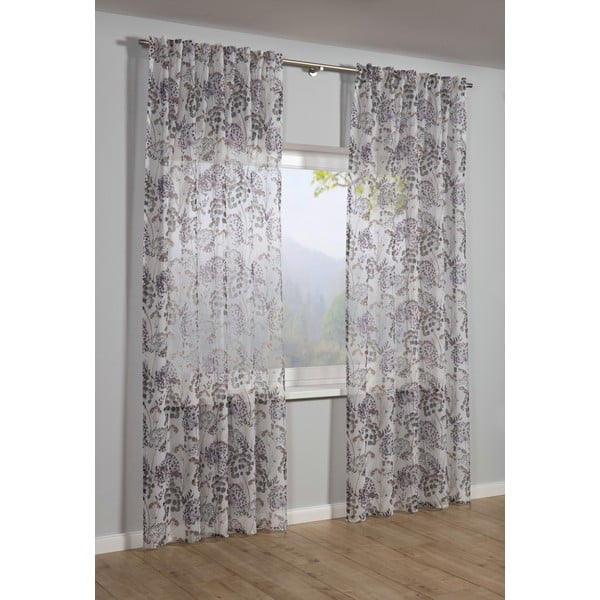 Violets/pelēks aizkars 135x245 cm Birds and Roses – Sehlbach-image-1