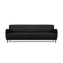 Melns ādas dīvāns Windsor & Co Sofas Neso, 235 x 90 cm