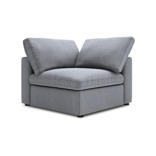 Pelēka modulārā dīvāna divpusējā stūra daļa Windsor & Co Sofas Galaxy
