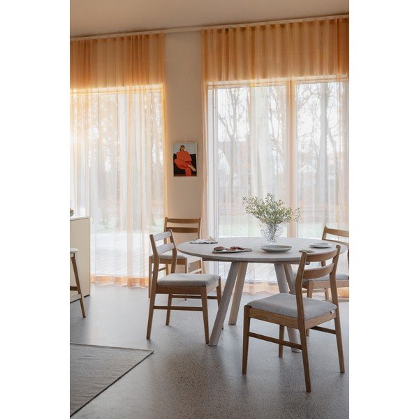 Ozola masīvkoka apaļš izvelkams ēdamgalds ø 140 cm Clapperton – Rowico-image-1