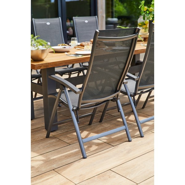 Tumši pelēks metāla dārza krēsls Salvatore – Hartman-image-1