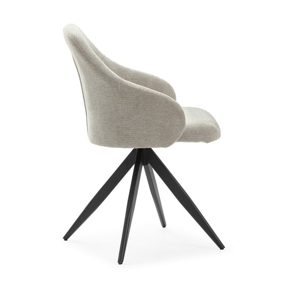 Gaiši pelēki polsterēti ēdamistabas krēsli ar roku balstiem (2 gab.) Tamara – Marckeric-image-3